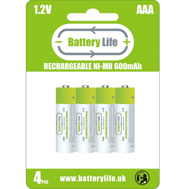 AAA 600mAh Rechargeable Batteries - Battery Life