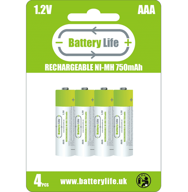 AAA 750mAh Rechargeable Batteries - Battery Life