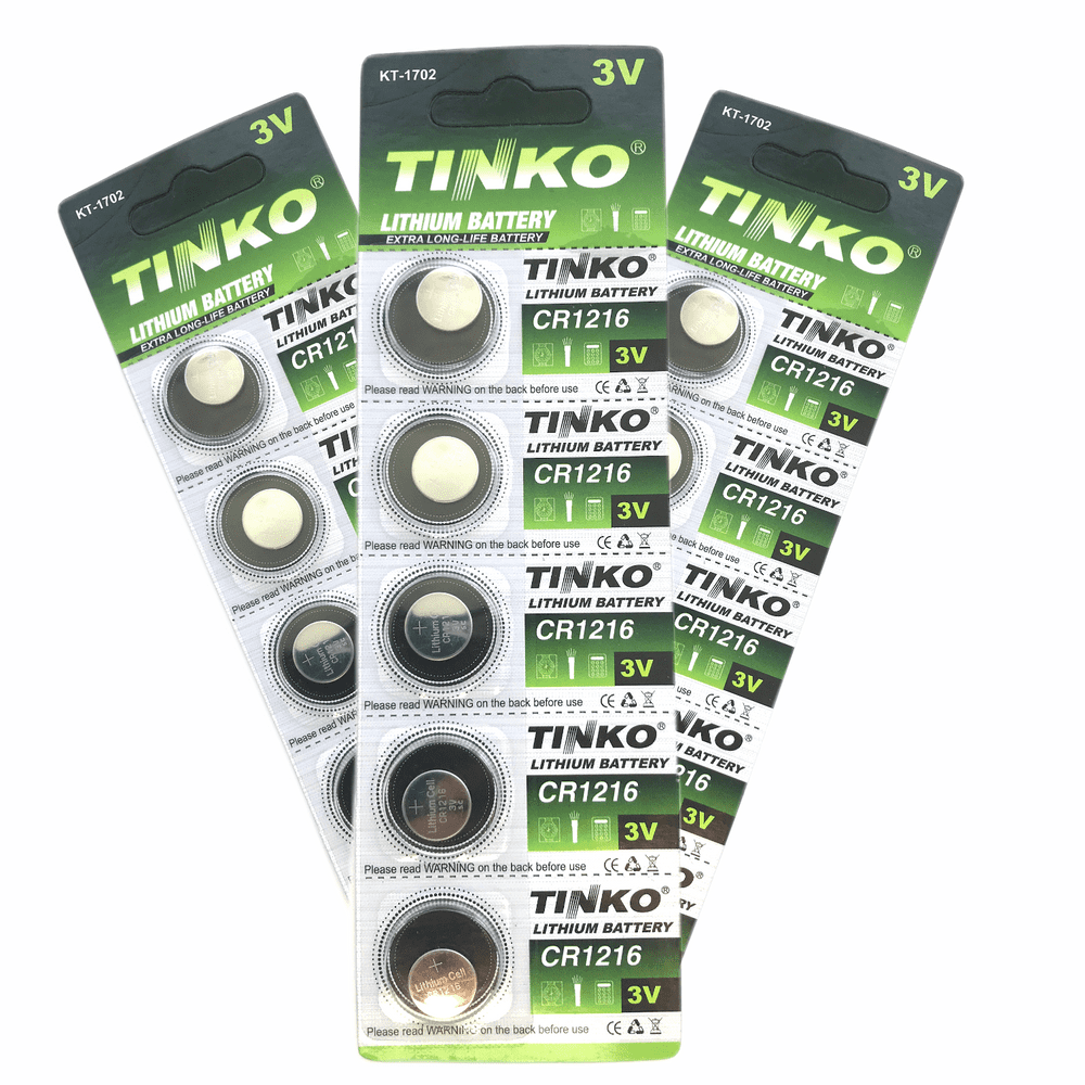 CR1216 Coin Cell Batteries - Tinko