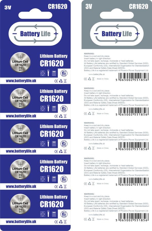 CR1620  Coin Cell  Batteries - Battery Life