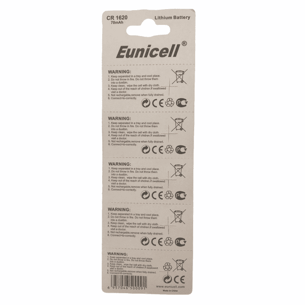 CR1620  Coin Cell  Batteries - Eunicell