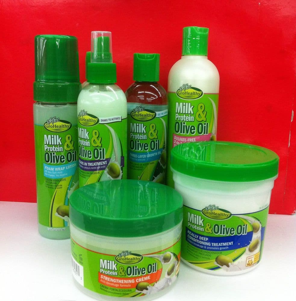 SOFT N FREE GROHEALTHY MILK PROTEIN AND OLIVE HAIR PRODUCTS