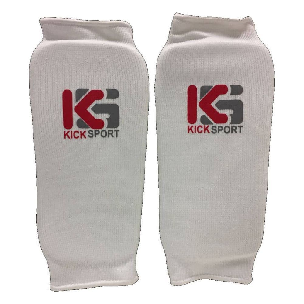 Kicksport Elasticated Shin Guards White PullOn Shin Guards Reflex UK