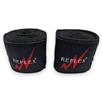 Reflex Elasticated Hand Wraps 250cm Black | Boxing Handwraps | Reflex UK