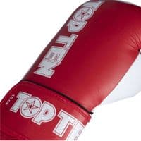Top Ten Star XLP Leather Boxing Gloves Red 10oz | WAKO Approved | Reflex UK