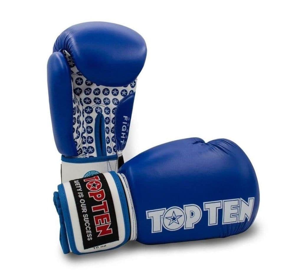 Top Ten Fight Boxing Gloves Blue 10oz Top Ten Boxing Gloves Reflex UK