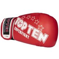 Top Ten Superfight 3000 Boxing Gloves Red 10oz | WAKO Approved | Reflex UK