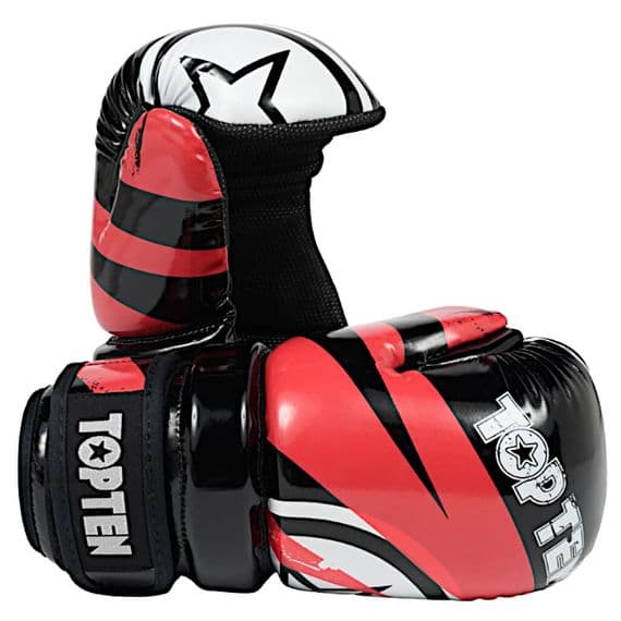 Top Ten Urban Arts Pointfighter Gloves Black/Red | Sparring Gloves | Reflex UK