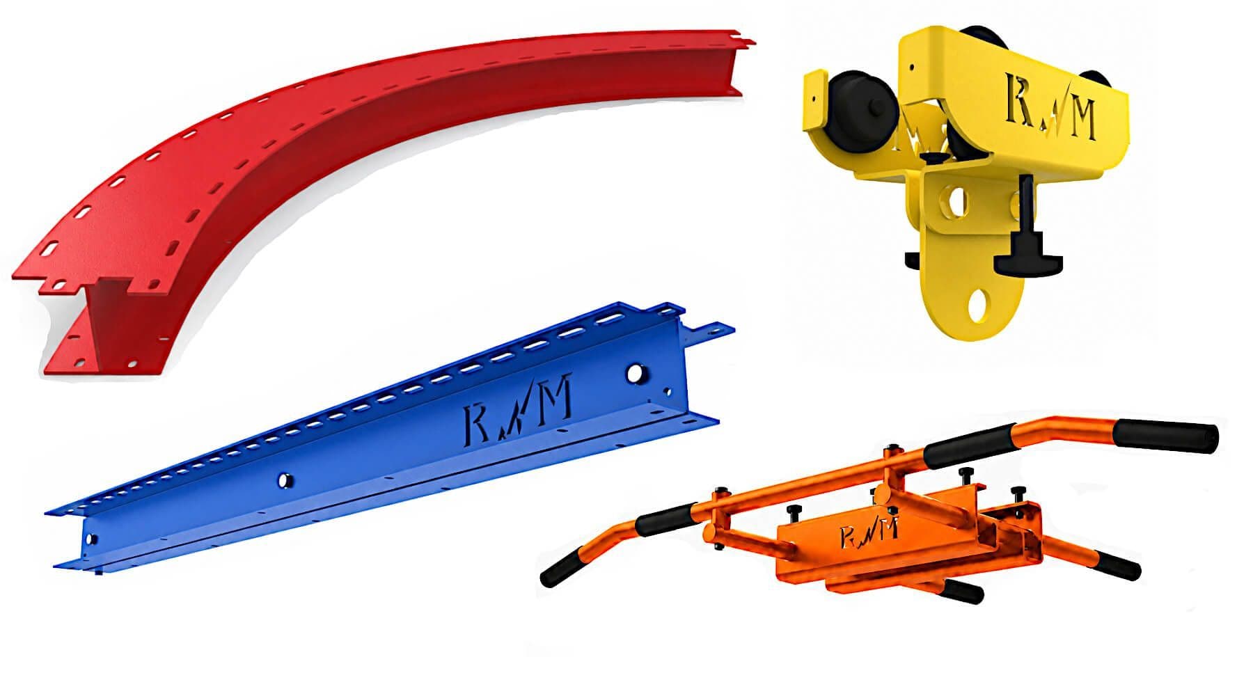 Image of different Reflex Mounts products in various customised colours.
