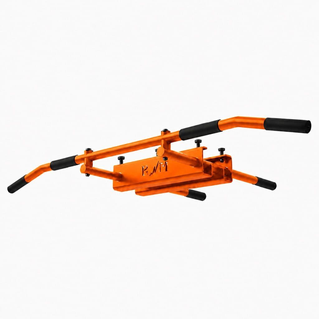 Image of I-beam pull-up bar in customised orange colour.