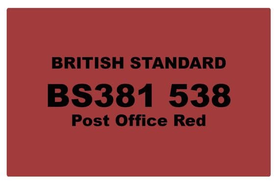 British Standard 538 Post Office Red 2K 2 Pack Car Paint Prices from