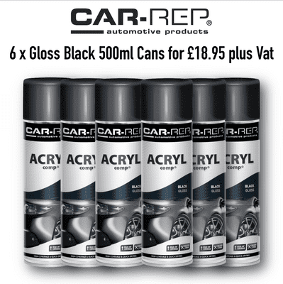 Car-Rep ACRYLcomp Gloss Black 500mL x 6 £18.95