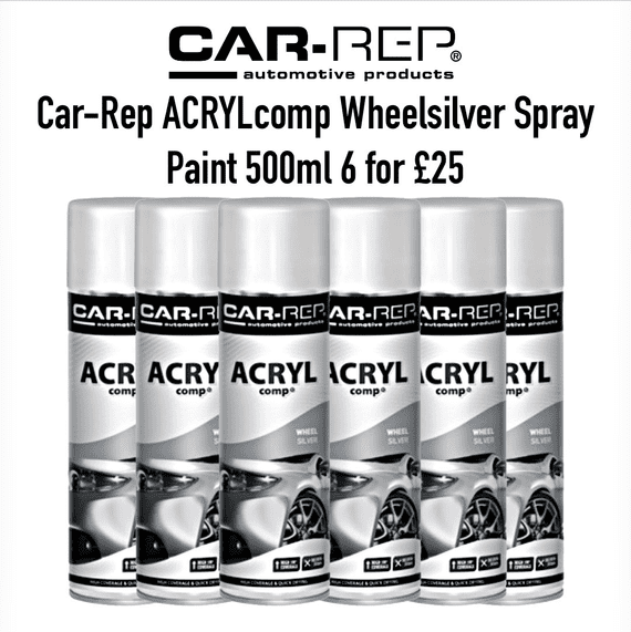 Car-Rep ACRYLcomp Wheel Silver 500mL x 6 £25