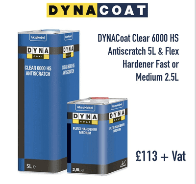 DYNAcoat Clear 6000 HS Antiscratch 5L and Flex hardener (SELECT) 2.5L