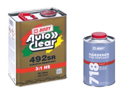 HB Body 2K 492 Clear Lacquer 3L & 1L Activator (Select Activator)