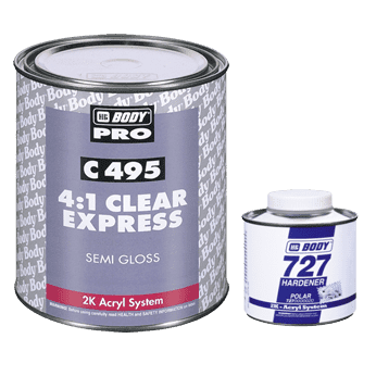 HB Body 495 2K Semi-Gloss Clear Lacquer 1L & 250ml of Activator (Kit)