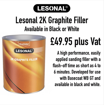 Lesonal 2K Graphite Filler 3L Black or White