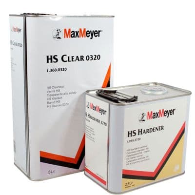 MaxMeyer 0320 WAS 0300 Clear Coat 2k  Lacquer 5L + 2.5L Activator