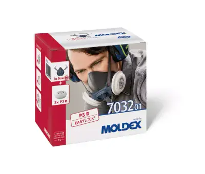 Moldex 7032 - Series 7000 P3 R Ready-pack - Half Mask & P3 Filters