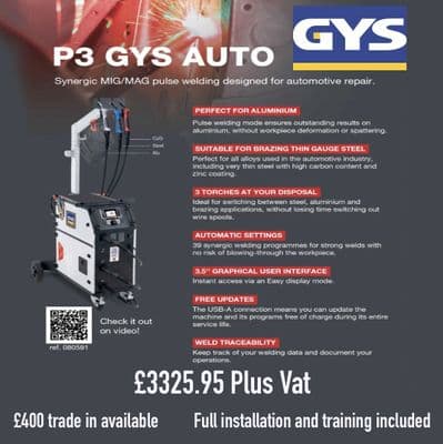 P3 GYS AUTO MIG/MAG WELDER