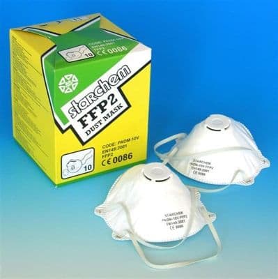 Starchem Dust Mask Filter Respirator FFP2 Valved x10