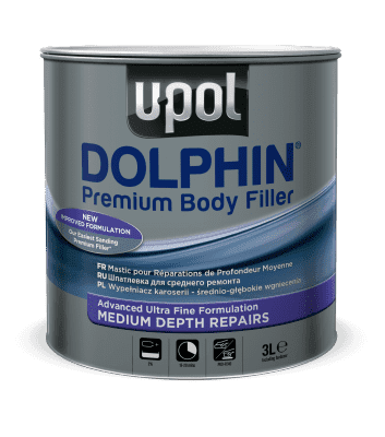 U-POL DOLPHIN BODY FILLER MEDIUM DEPTH 3L