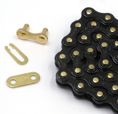 Izumi 1/8" Chain - Jet Black/Gold Pins 116L