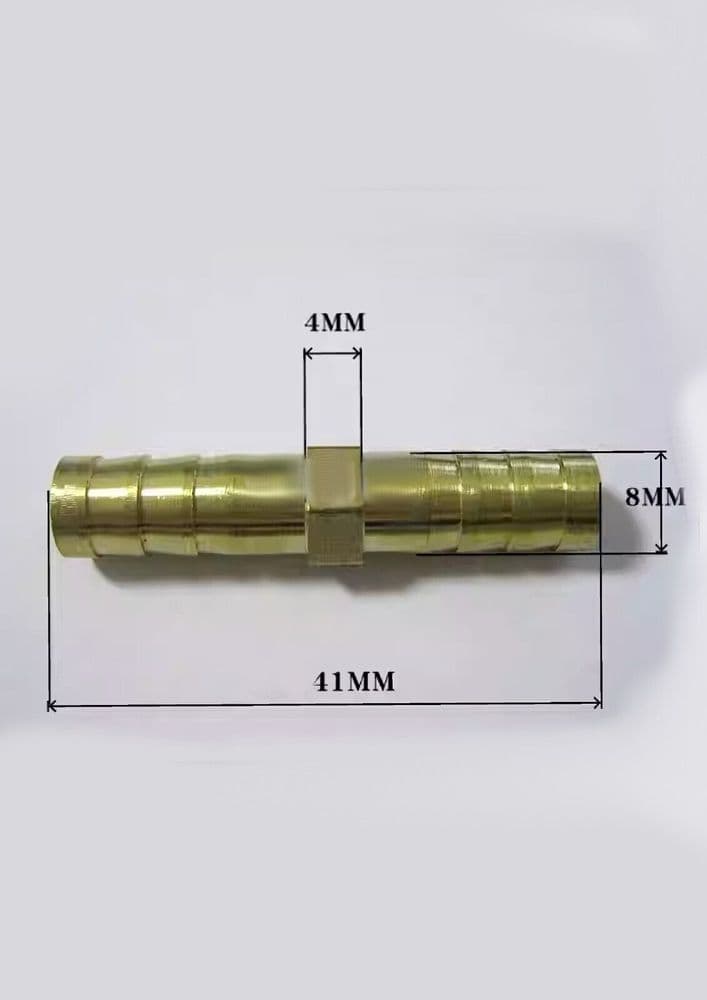 Hose Fuel Line Joiner 8mm 5/16 in Brass Pipe Repair Fitting Water Gas