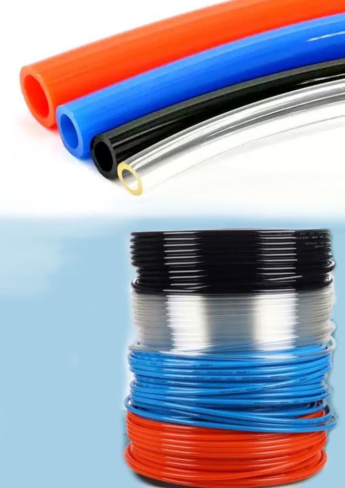 NYLON TUBE FLEXIBLE HOSE AIR RIDE PNEUMATIC PUSH FIT METRIC IMPERIAL SIZES