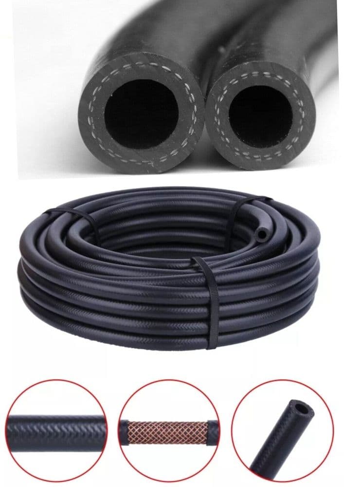 RUBBER REINFORCED FUEL HOSE ENGINE UNLEADED PETROL DIESEL OIL LINE FUEL
