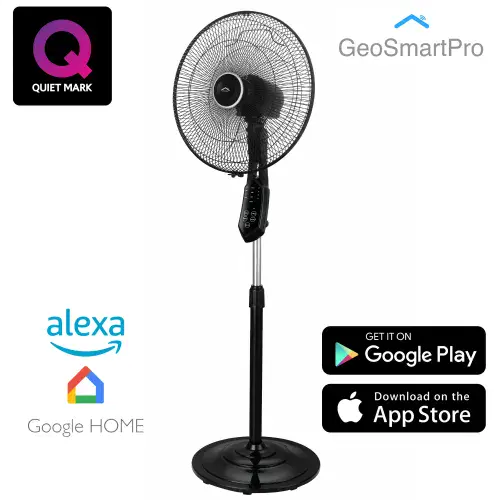 16" Smart Pedestal Fan with App & Voice Control & Timer Settings