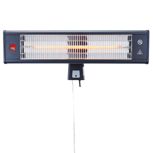 1800W Infrared Outdoor Patio Heater Wall Mounted IP44 12m² Heat Coverage