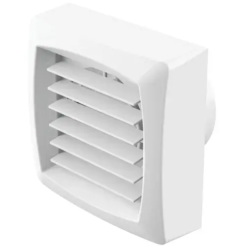 Bathroom Axial Extractor Fan with Timer: 100mm: White