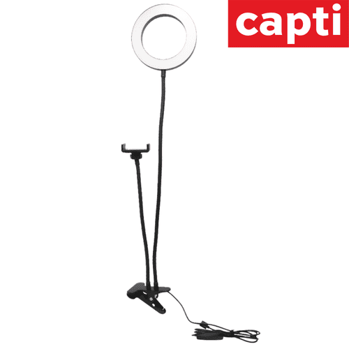 Capti 2153 Content Creator Professional Phone Holder and 10cm LED Ring Light