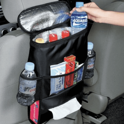Car Back Seat Cooler Organiser Multi Pocket Insulated Large Storage Bag Easy Fit