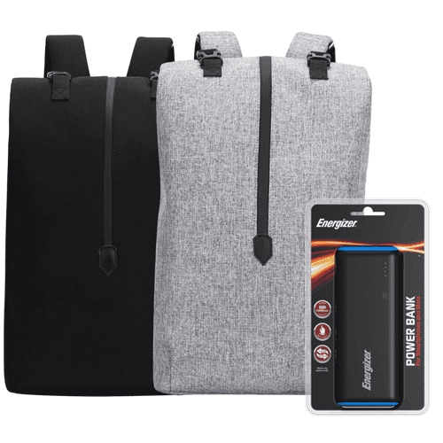 Energizer Laptop Charging Bag (Black) + UE10007 (EPB004-BK+UE10007)