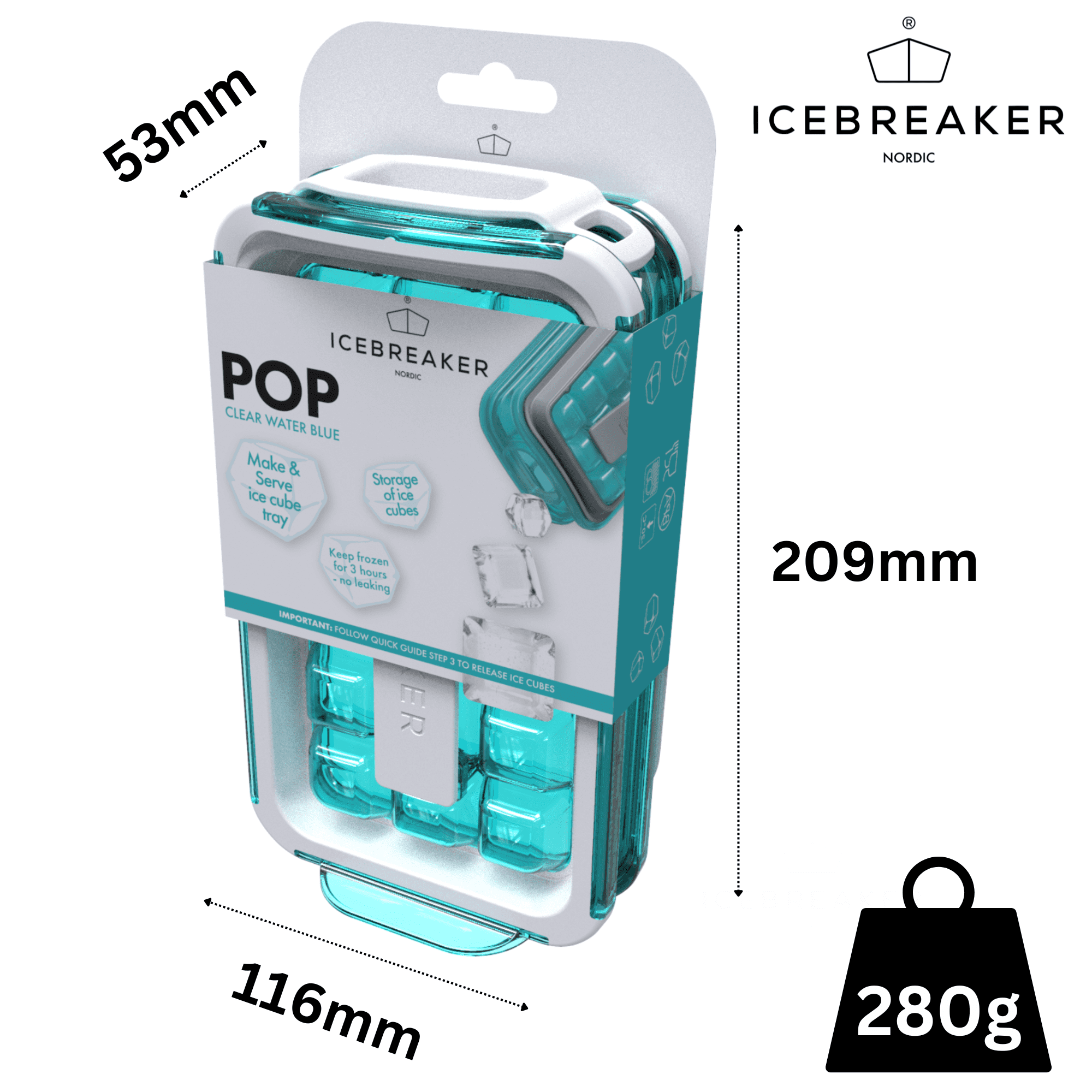 thumbnail image 2 of Icebreaker Silicone Ice Cube Tray - 18 Cube Maker With Dispenser & Storage 2 of 13