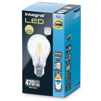 Integral LED 3.4W Omni Filament GLS Bulb 2700K Non Dimmable: 2 Pack
