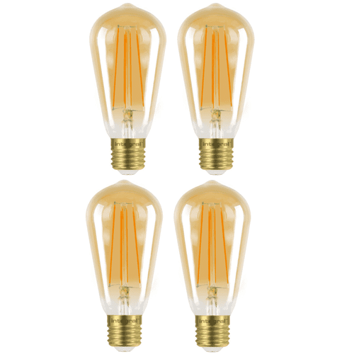 Integral LED 5W Filament Lamp: Ultra Warm 1800K Dimmable: 4 Pack