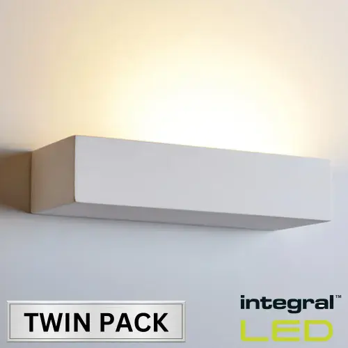 Integral LED Decorative Indoor Wall Lights: Twin Pack