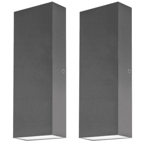 Integral LED Outdoor Integrated Wall Up Down Lighting: Twin Pack
