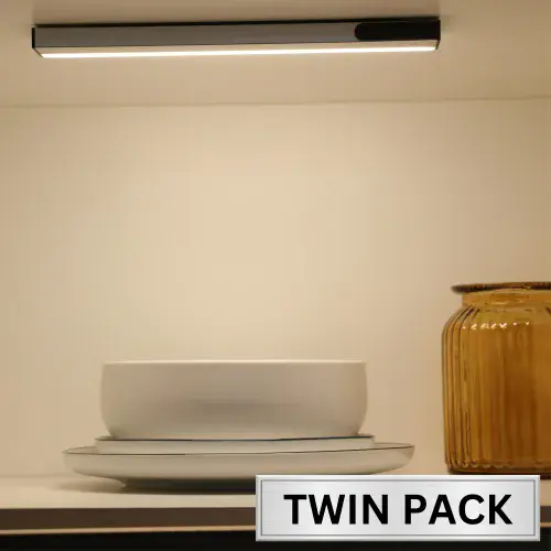 Integral LED Under Cabinet & Wardrobe Night Lights: Twin Pack (261mm / With Door Sensor)