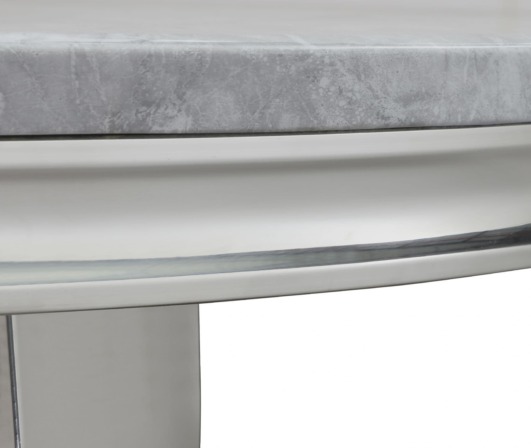 Paris Round Marble Dining Table & 4 Knocker Back Chairs