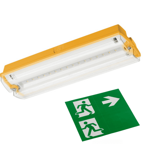 Red Arrow 110V LED Emergency Bulkhead Maintained/Non-Maintained Site Lighting 3 Hour Emergency IP65