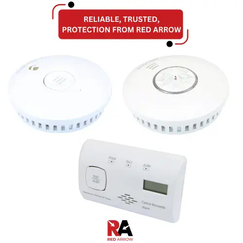 Red Arrow Battery Powered Smoke, Heat & Carbon Monoxide Detector Packs
