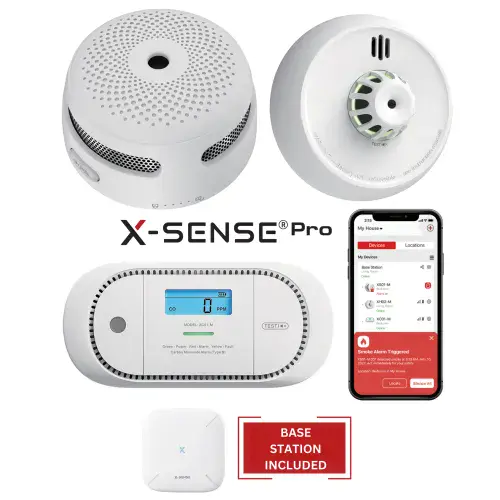 X-Sense SMART Battery Powered Smoke, Heat & Carbon Monoxide Detector Packs