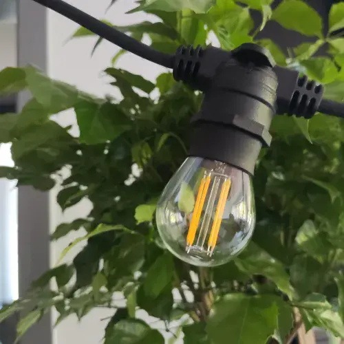 Zink 11.4m LED Festoon Kit with 20x E27 Bulb Holders - 22 LED Bulbs Included