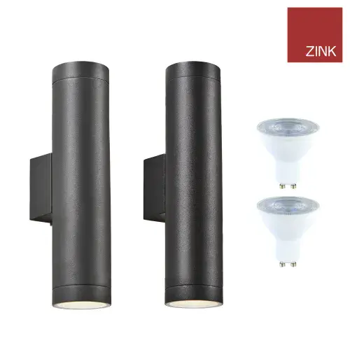 Zink Long Up and Down Light with LED GU10 Bulbs Included