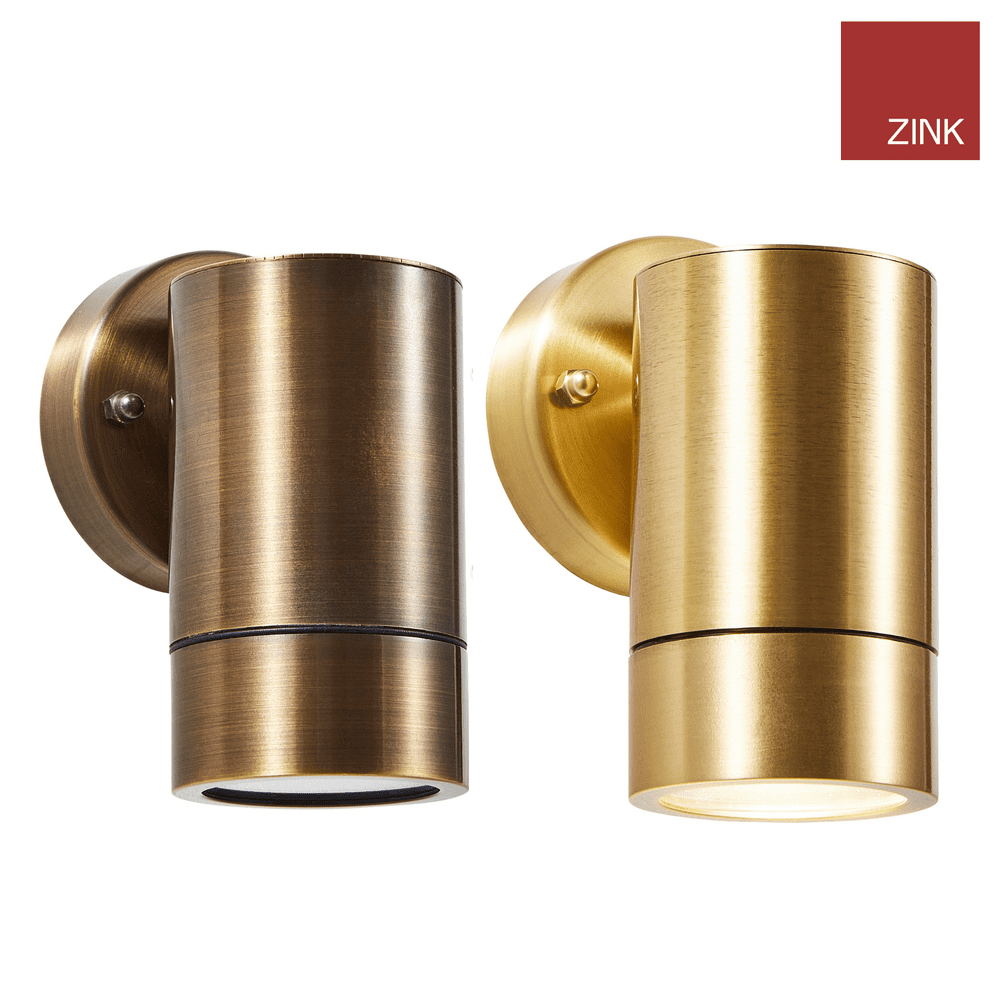 Zink Solid Brass Wall Mounted Downlights with LED GU10 Bulbs Included