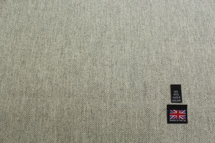 100% Pure New Wool Herringbone Tweed Fabric | DL64